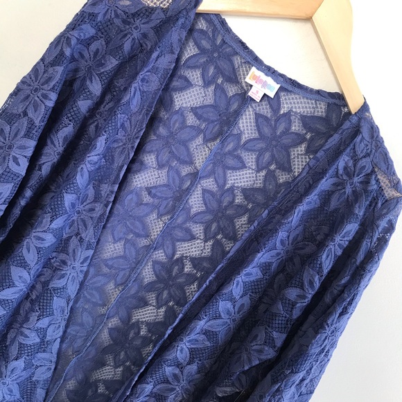 Sold Lularoe Lindsay Floral Lace Cardigan Kimono S - Picture 2 of 5
